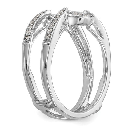14K Weißgold Diamant-Ehering