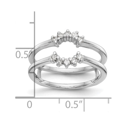 14K Weißgold Diamant Ehering