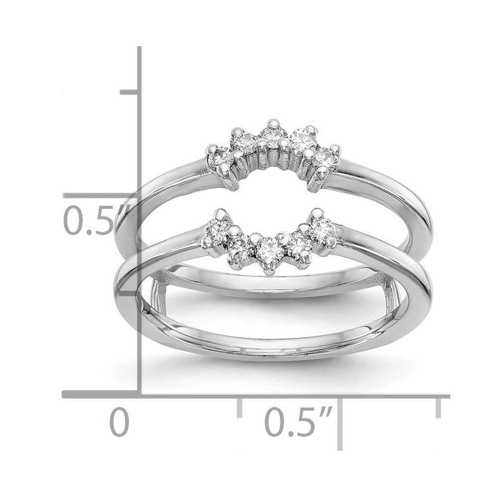 14K Weißgold Diamant-Ring mit Diamantschutz Falls es sich um einen Begleitring (Guard Ring) handelt, der einen anderen Ring schützt/absichert: 14K Weißgold Diamant-Begleitring