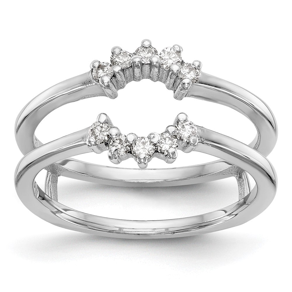 14K Weißgold Diamant Ehering