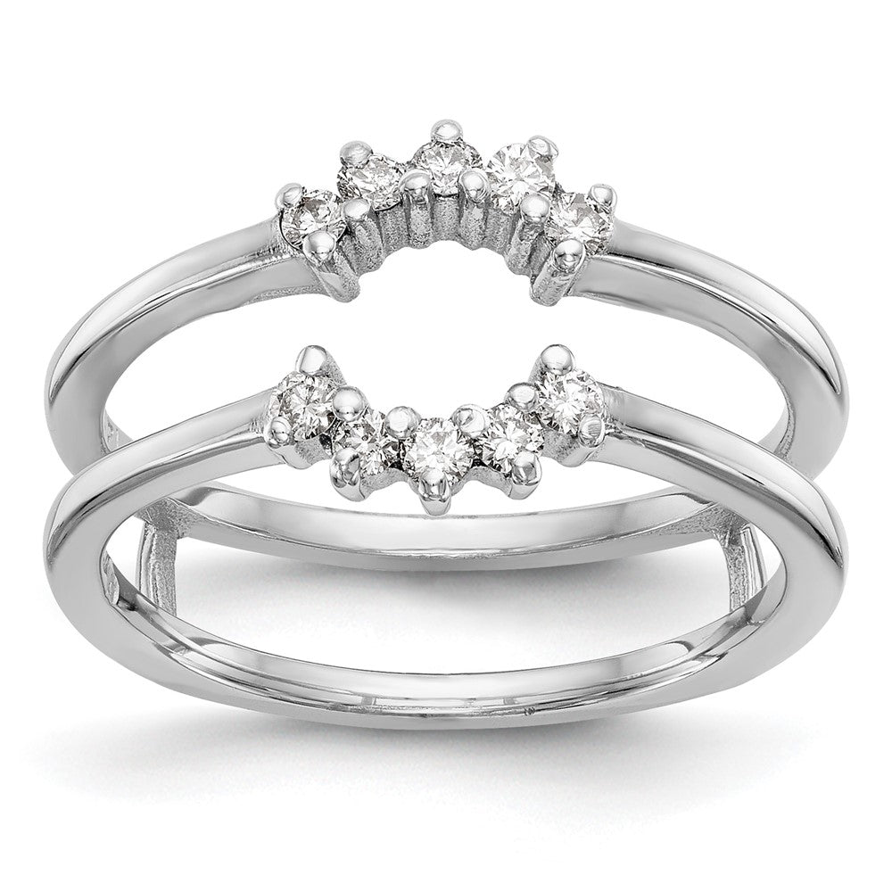 14K Weißgold Diamant-Ring mit Diamantschutz Falls es sich um einen Begleitring (Guard Ring) handelt, der einen anderen Ring schützt/absichert: 14K Weißgold Diamant-Begleitring