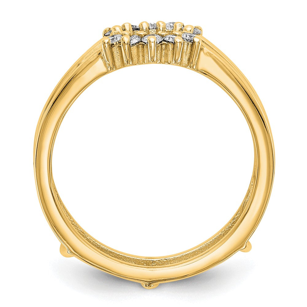 14K Gelbgold Ring mit echten Diamanten als Ringschutz