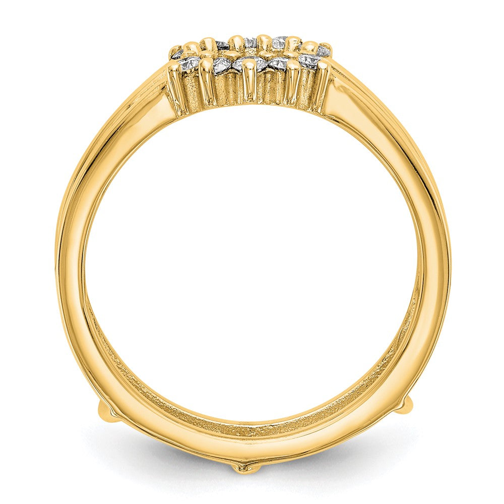 14K Gelbgold Diamant-Ring als Ring-Schutz (Echte Diamanten) Alternative, natürlichere Formulierung, wie sie deutsche Juweliere verwenden würden: 14K Gelbgold Ring-Guard mit echten Diamanten