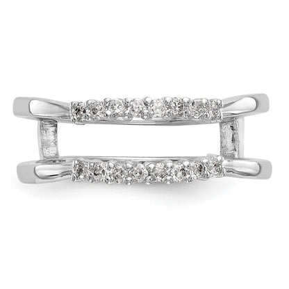 14K Weißgold Ring mit echten Diamanten als Ringschutz