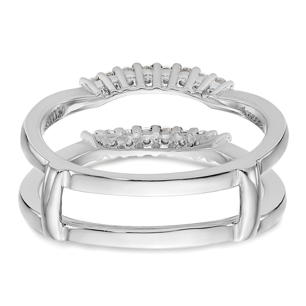 14K Weißgold Ehering mit natürlichen Diamanten