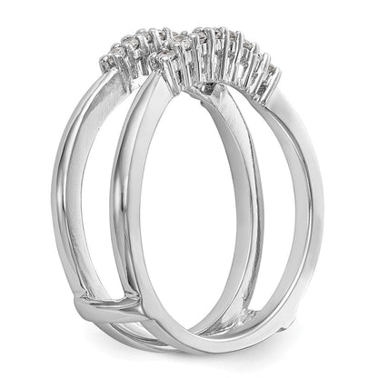 14K Weißgold Ring mit echten Diamanten als Ringschutz