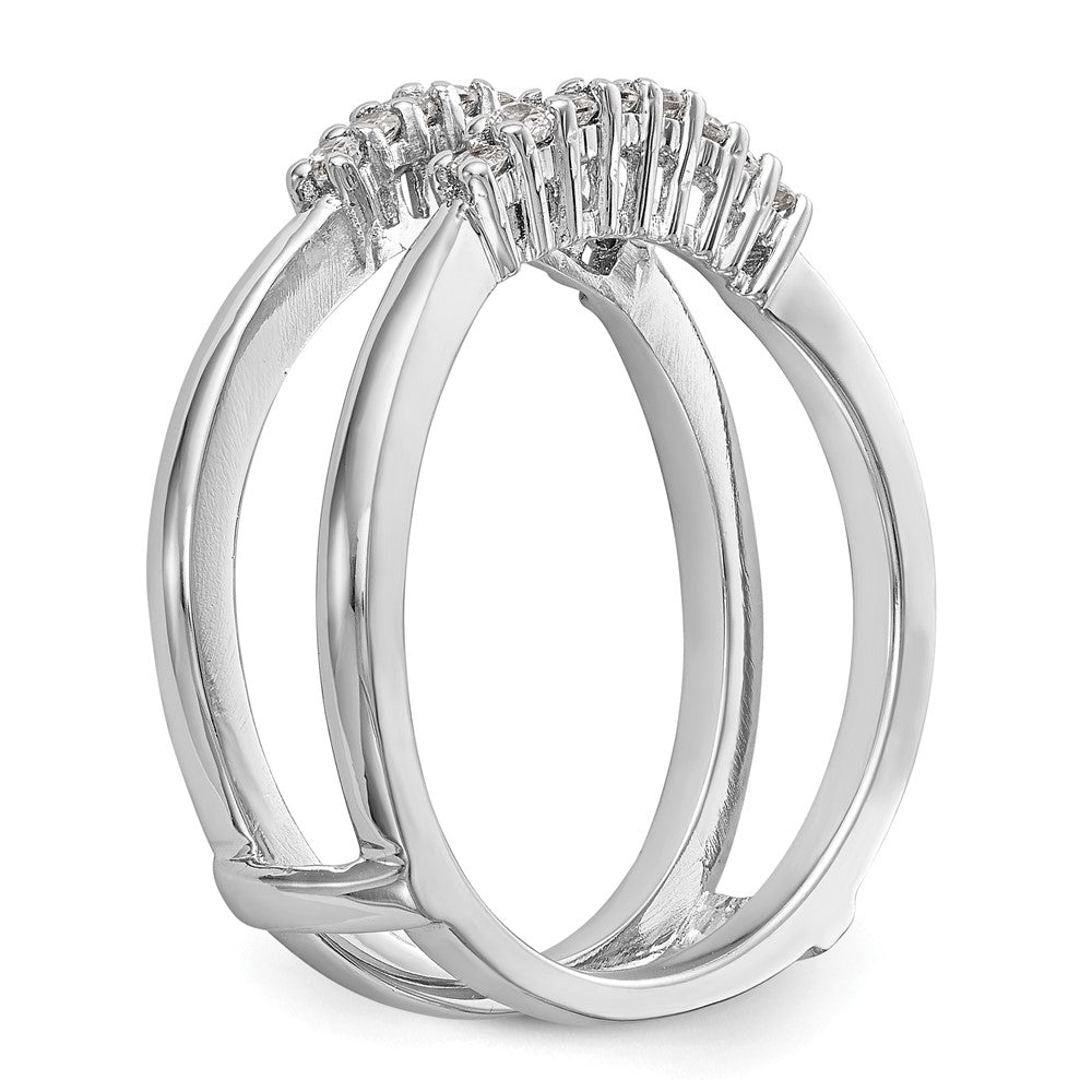 14K Weißgold Ehering mit natürlichen Diamanten