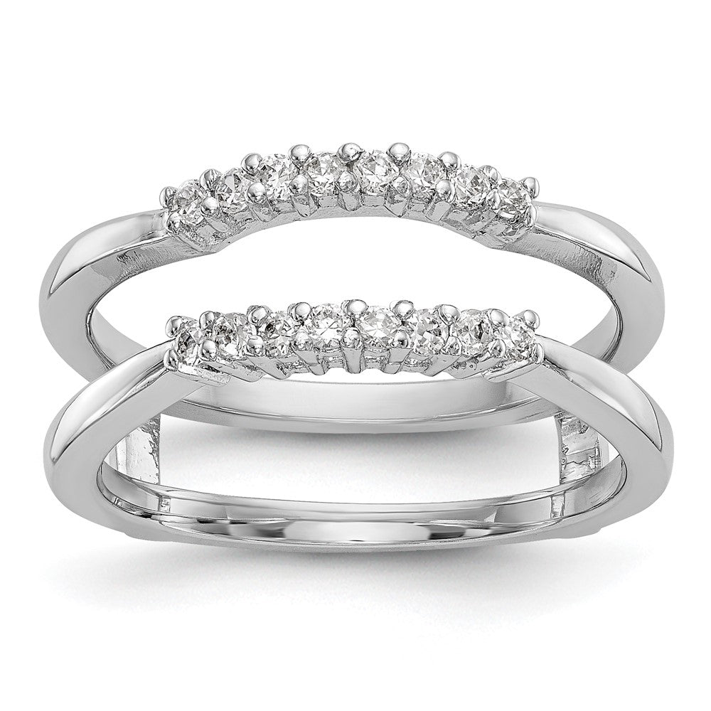 14K Weißgold Ehering mit natürlichen Diamanten