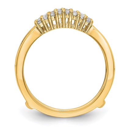 14K Gelbgold Diamant-Beisteckring mit echten Diamanten