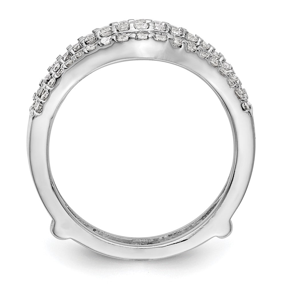 585 Weißgold Diamant-Ehering, rhodiniert