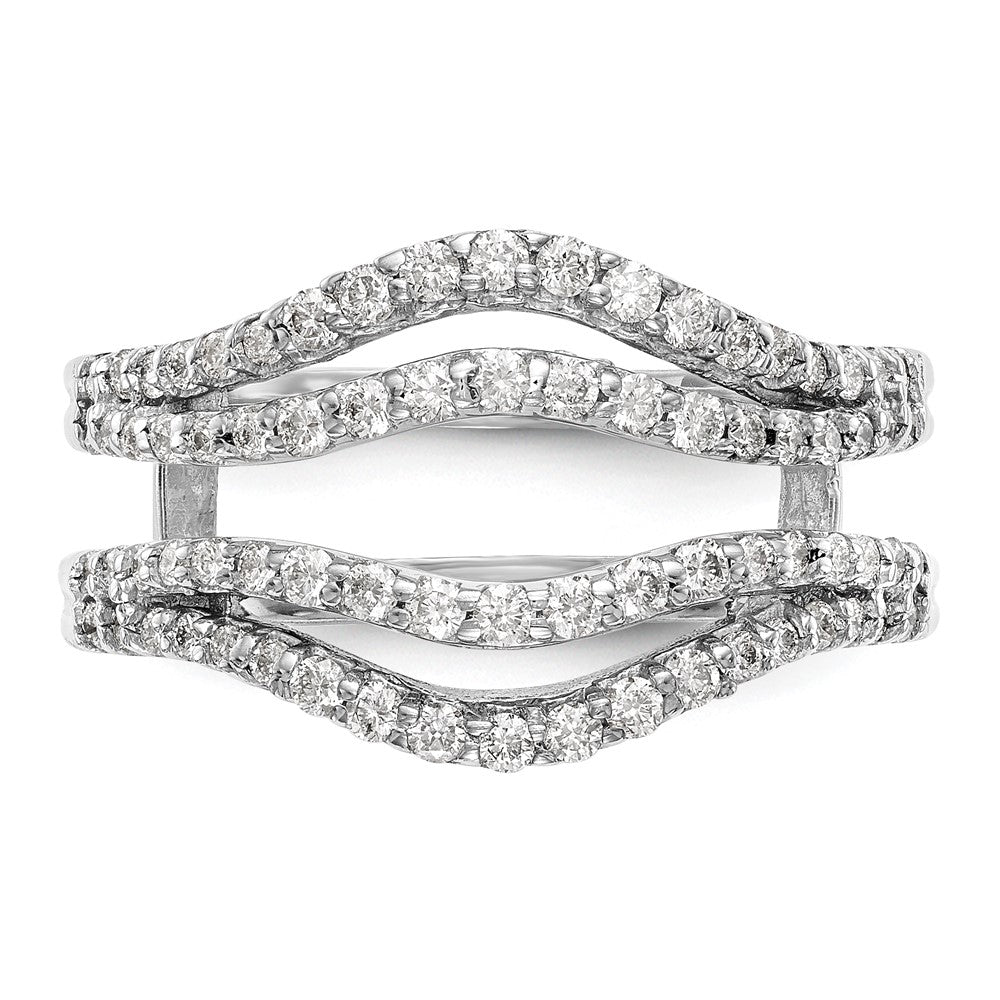 585 Weißgold Diamant-Ehering, rhodiniert