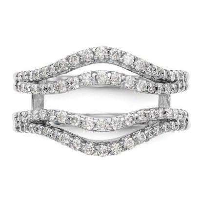 585 Weißgold Diamant-Ehering, rhodiniert