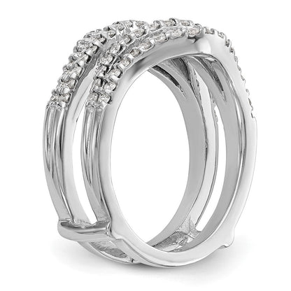 585 Weißgold Diamant-Ehering, rhodiniert