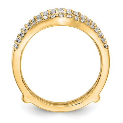 14K Gelbgold Diamant-Schutzring (Echtdiamant)