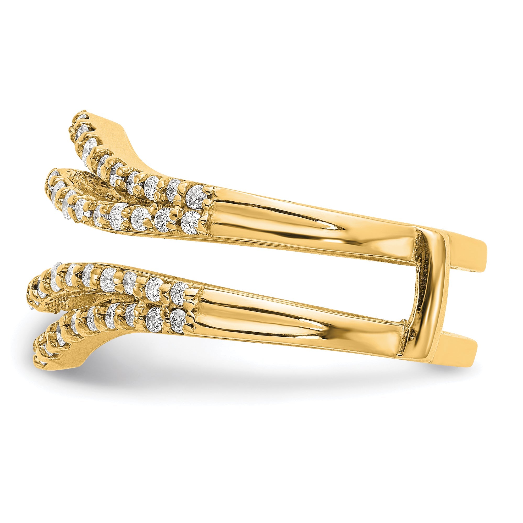 14K Gelbgold Diamant-Schutzring (Echtdiamant)