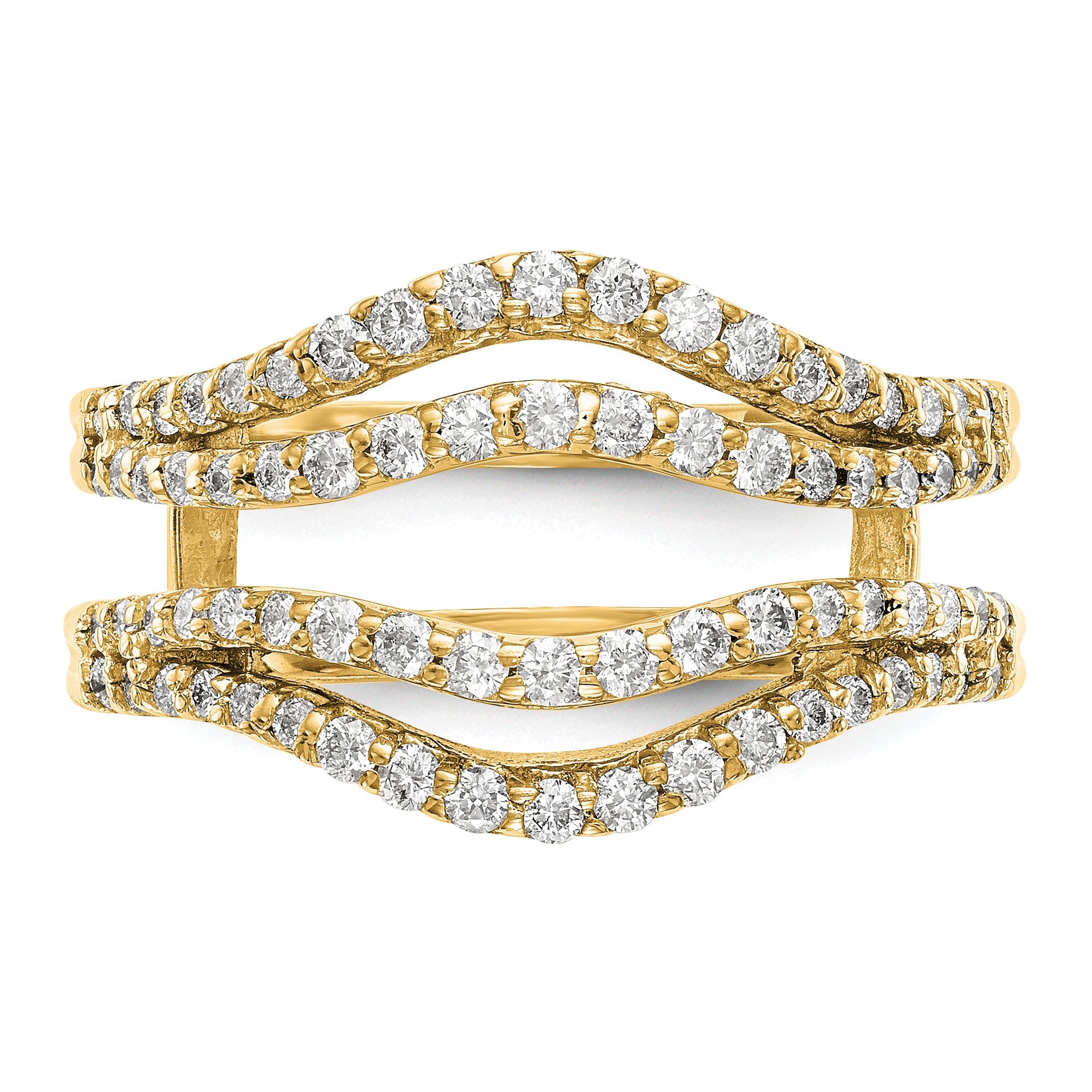 14K Gelbgold Diamant-Schutzring (Echtdiamant)