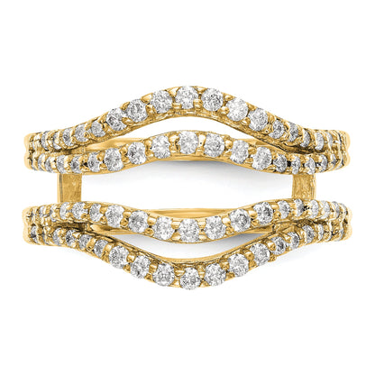 14K Gelbgold Diamant-Schutzring (Echtdiamant)