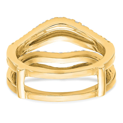 14K Gelbgold Diamant-Schutzring (Echtdiamant)