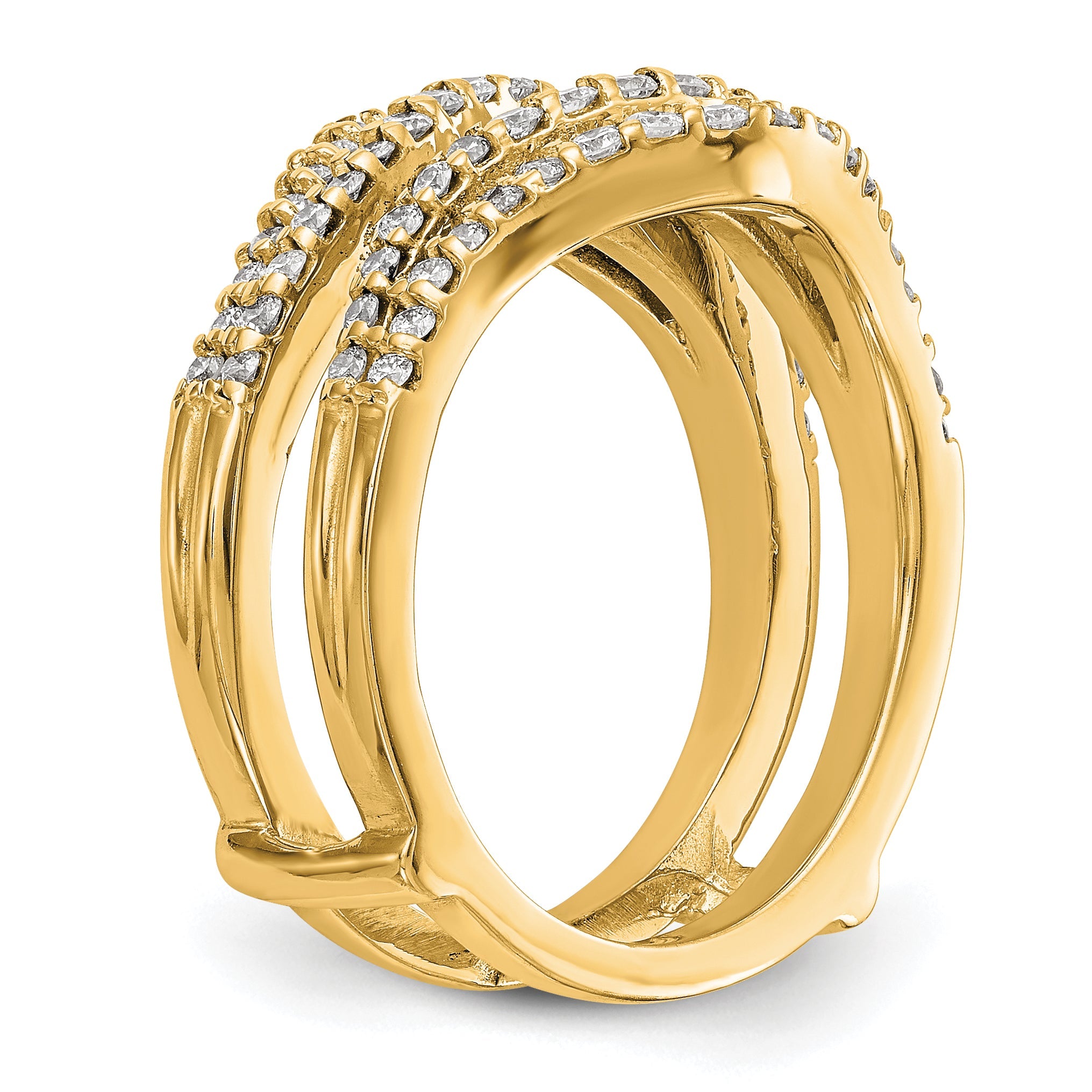 14K Gelbgold Diamant-Schutzring (Echtdiamant)