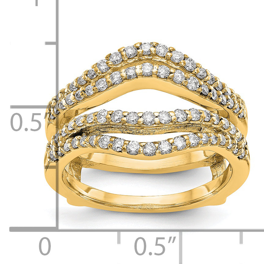 14K Gelbgold Diamant-Schutzring (Echtdiamant)