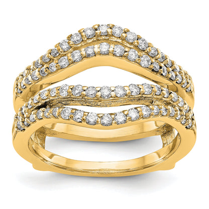 14K Gelbgold Diamant-Schutzring (Echtdiamant)