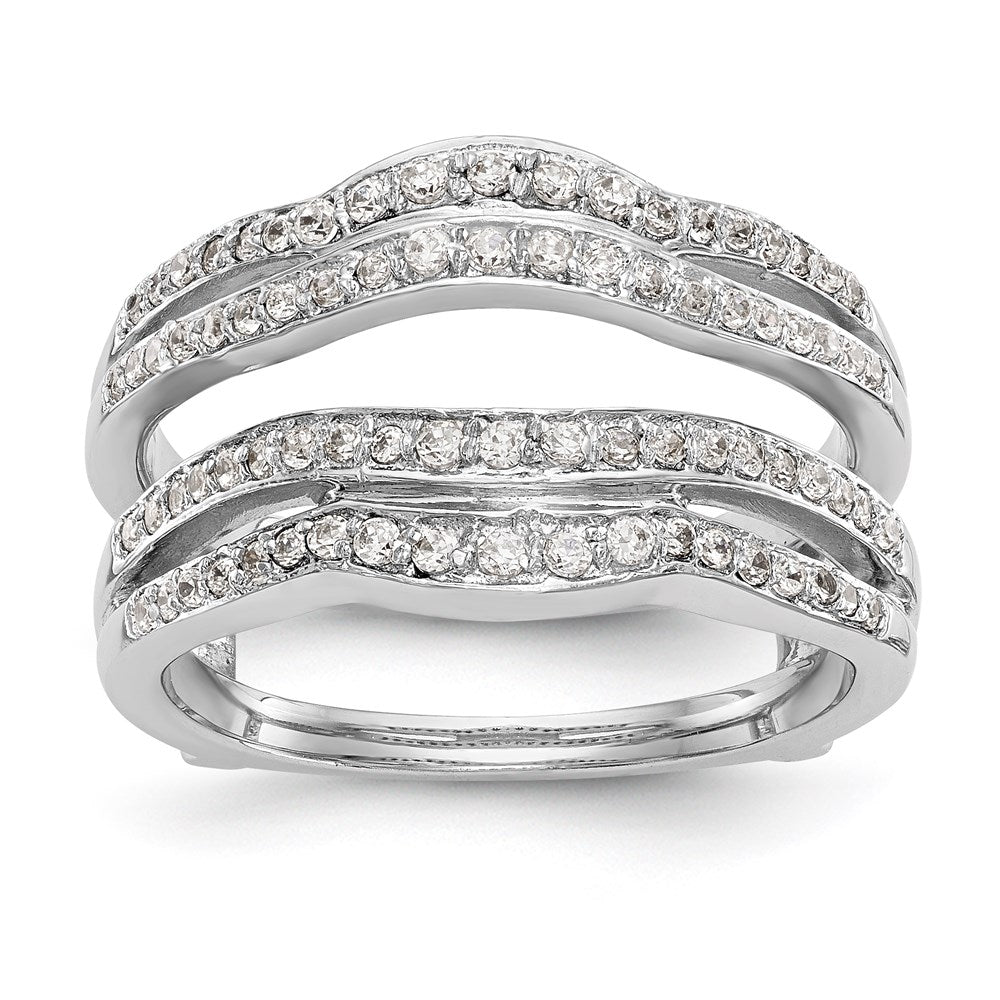 14K Weißgold Diamant-Steckring