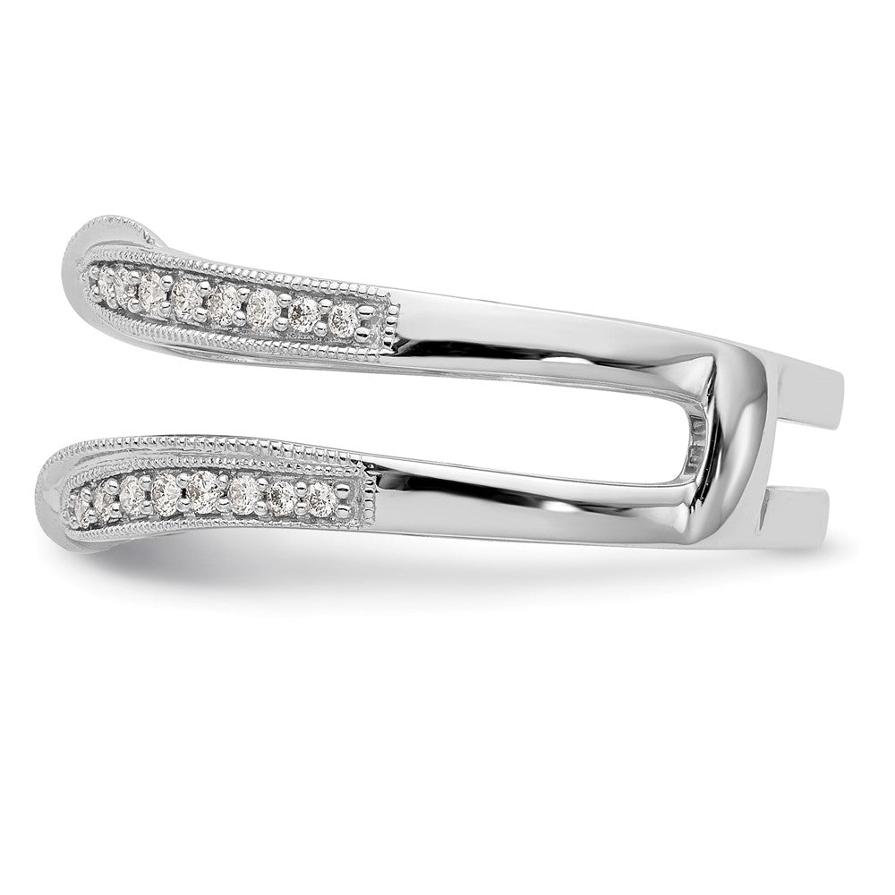 14K Weißgold Ring-Guard mit 0,25 ct. im Labor gezüchteten Diamanten, VS/SI+ G+