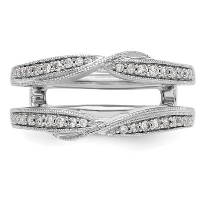 14K Weißgold Ring-Guard mit 0,25 ct. im Labor gezüchteten Diamanten, VS/SI+ G+