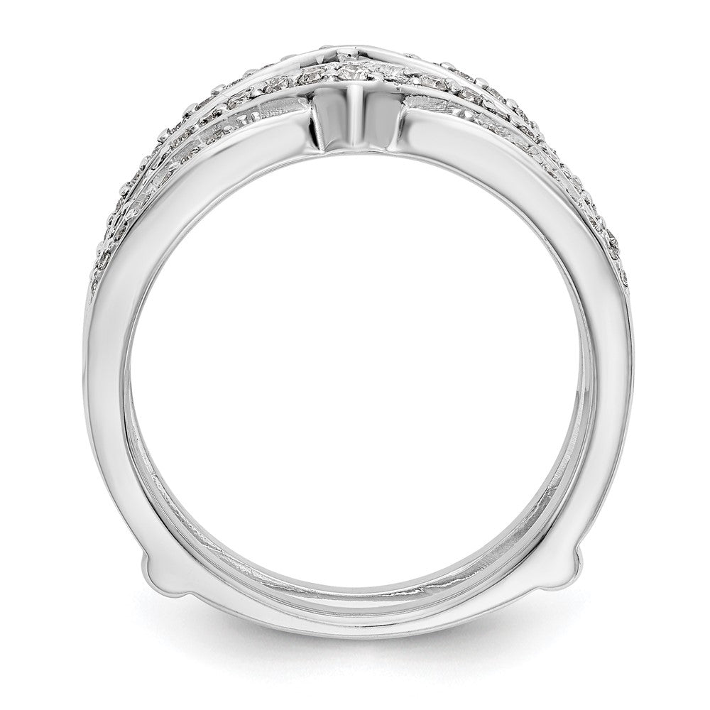 14K Weißgold Ring-Guard mit 0,5 ct. laborgezüchteten Diamanten VS/SI+ G+