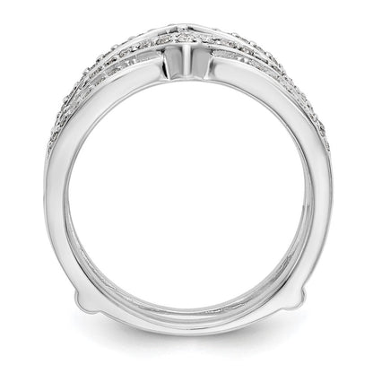 14K Weißgold Ring-Guard mit 0,5 ct. laborgezüchteten Diamanten VS/SI+ G+