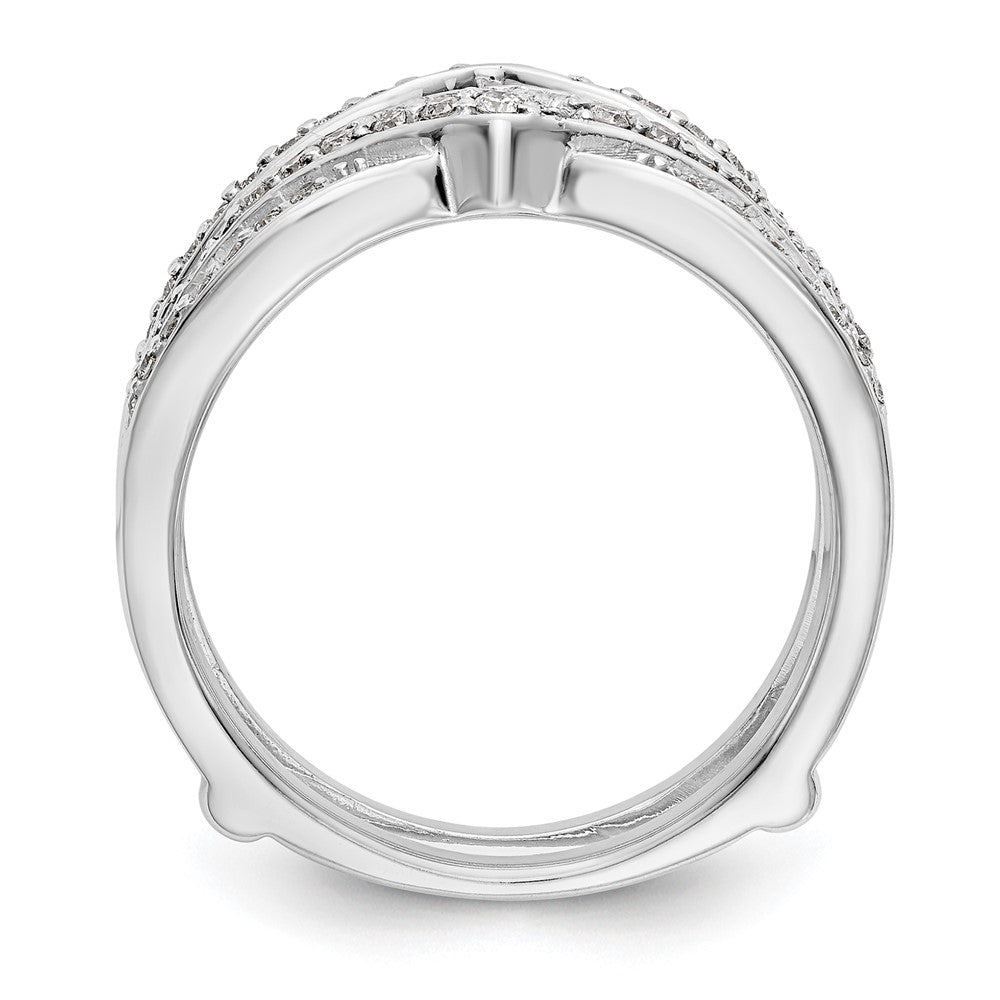 14K Weißgold Diamant-Ehering, natürliche Diamanten