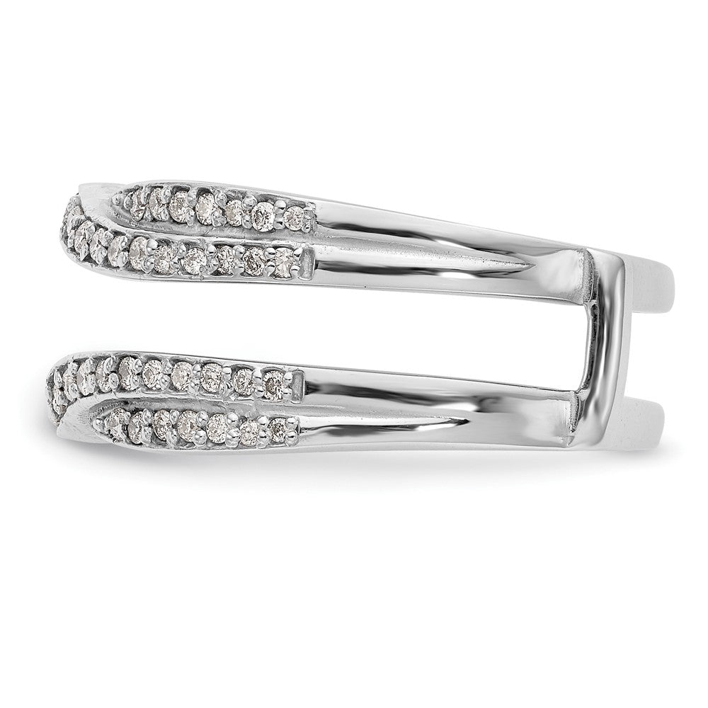14K Weißgold Diamant-Ehering, natürliche Diamanten