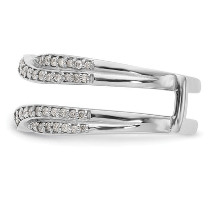 14K Weißgold Diamant-Ehering, natürliche Diamanten
