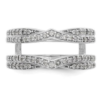 14K Weißgold Ring-Guard mit 0,5 ct. laborgezüchteten Diamanten VS/SI+ G+