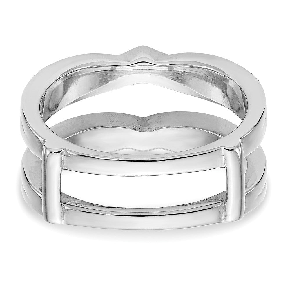 14K Weißgold Diamant-Ehering, natürliche Diamanten
