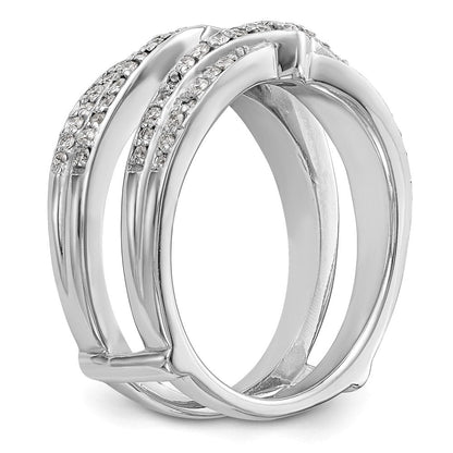 14K Weißgold Ring-Guard mit 0,5 ct. laborgezüchteten Diamanten VS/SI+ G+