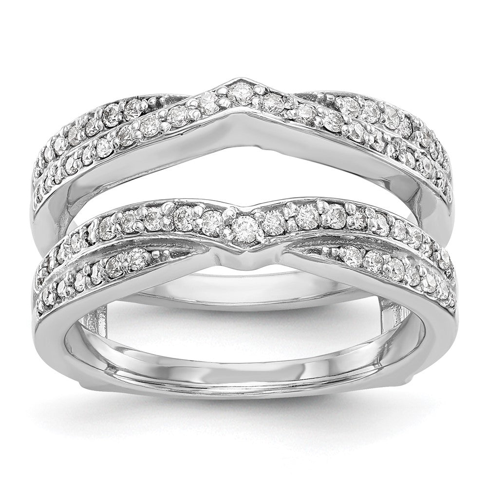 14K Weißgold Ring-Guard mit 0,5 ct. laborgezüchteten Diamanten VS/SI+ G+