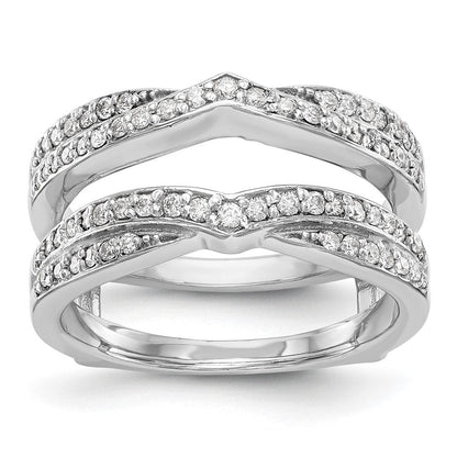 14K Weißgold Diamant-Ehering, natürliche Diamanten