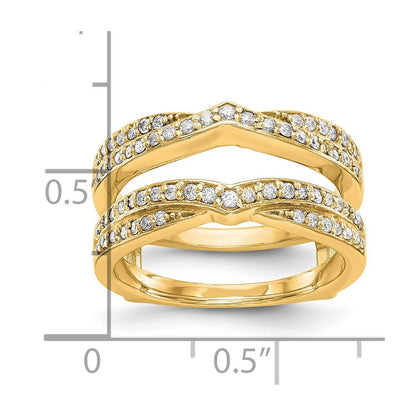 14K Gelbgold Diamant-Ring mit Diamant-Besatz