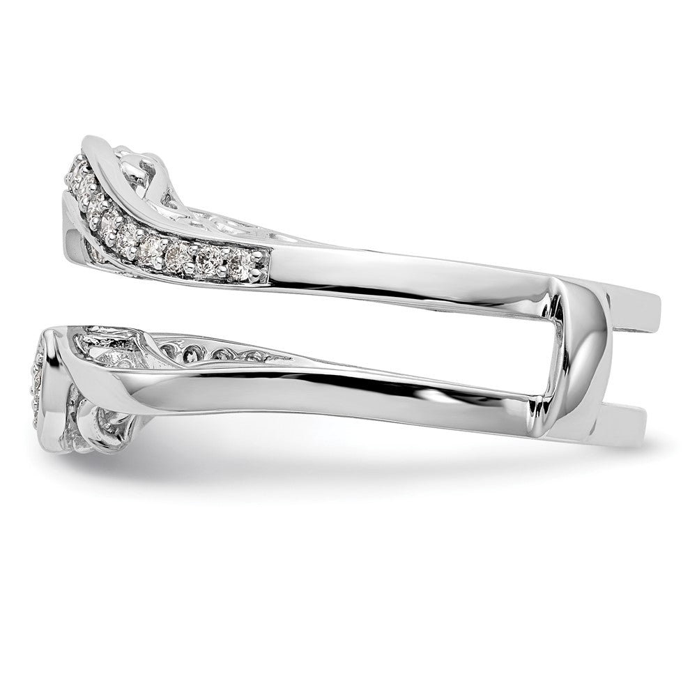 14K Weißgold Ehering mit natürlichen Diamanten