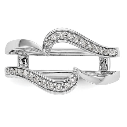 14K Weißgold Ehering mit natürlichen Diamanten