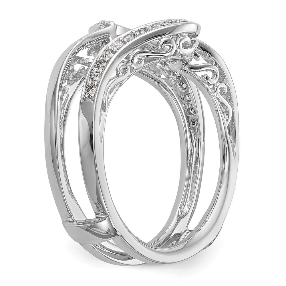 14K Weißgold Ehering mit natürlichen Diamanten