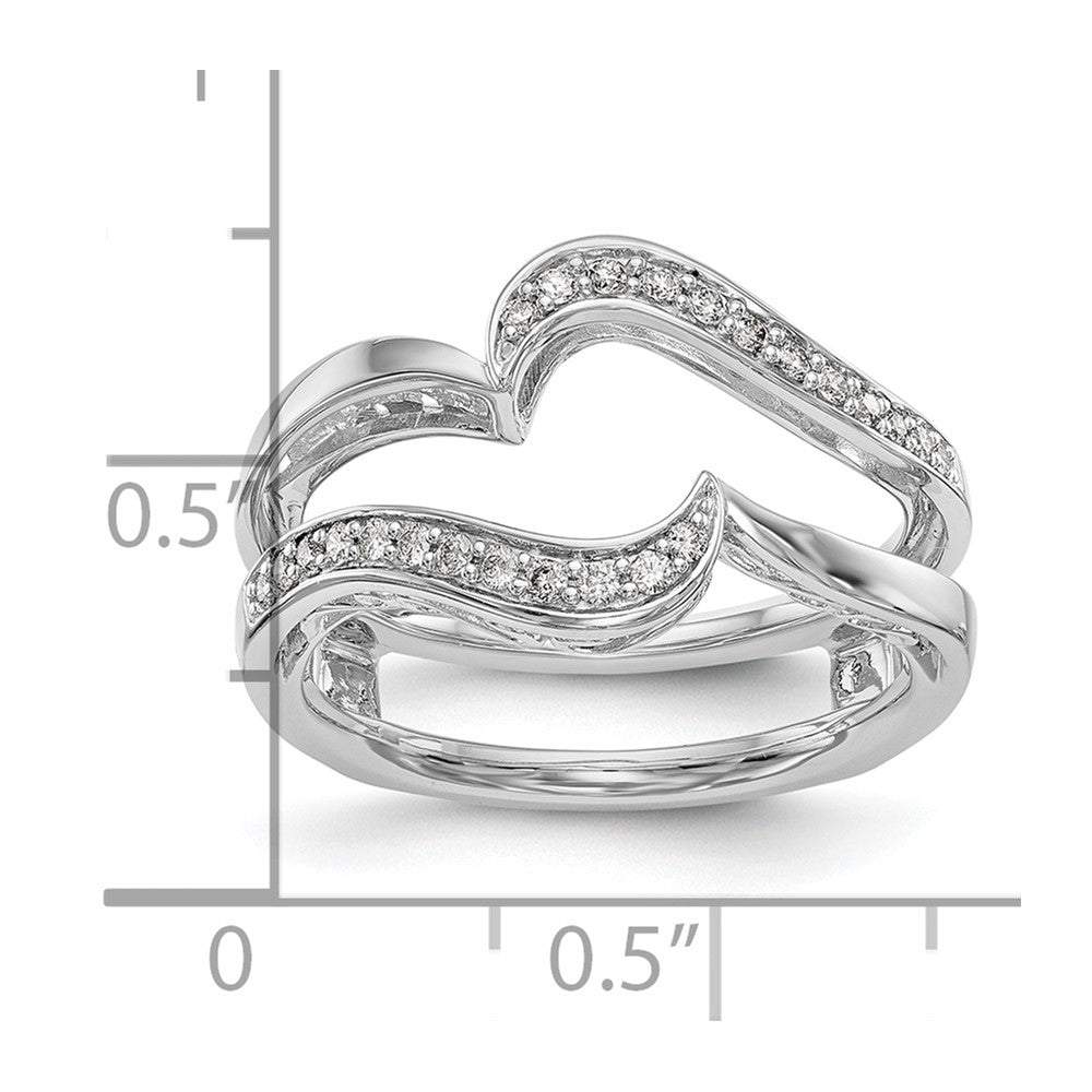 14K Weißgold Ehering mit natürlichen Diamanten