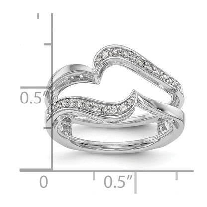 14K Weißgold Ehering mit natürlichen Diamanten