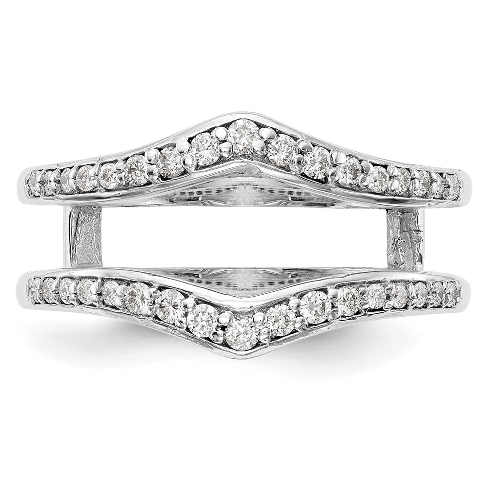 14K Weißgold Ehering mit natürlichen Diamanten, 0,47 ct. Gesamtgewicht