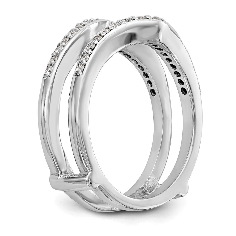 14K Weißgold Ehering mit natürlichen Diamanten, 0,47 ct. Gesamtgewicht