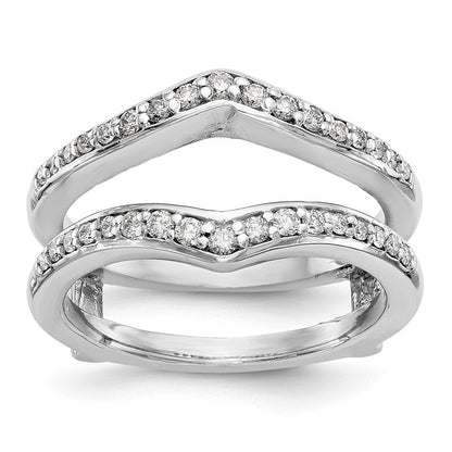 14K Weißgold Ehering mit natürlichen Diamanten, 0,47 ct. Gesamtgewicht