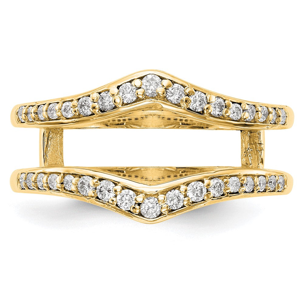 14K Gelbgold Ring mit echten Diamanten als Ringschutz