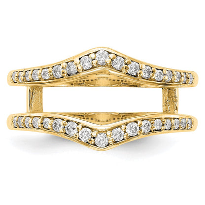 14K Gelbgold Ring mit echten Diamanten als Ringschutz