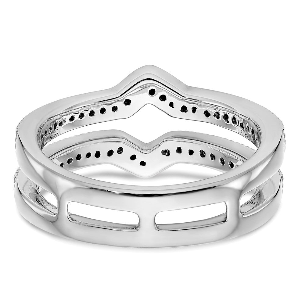 14K Weißgold Diamant-Ehering